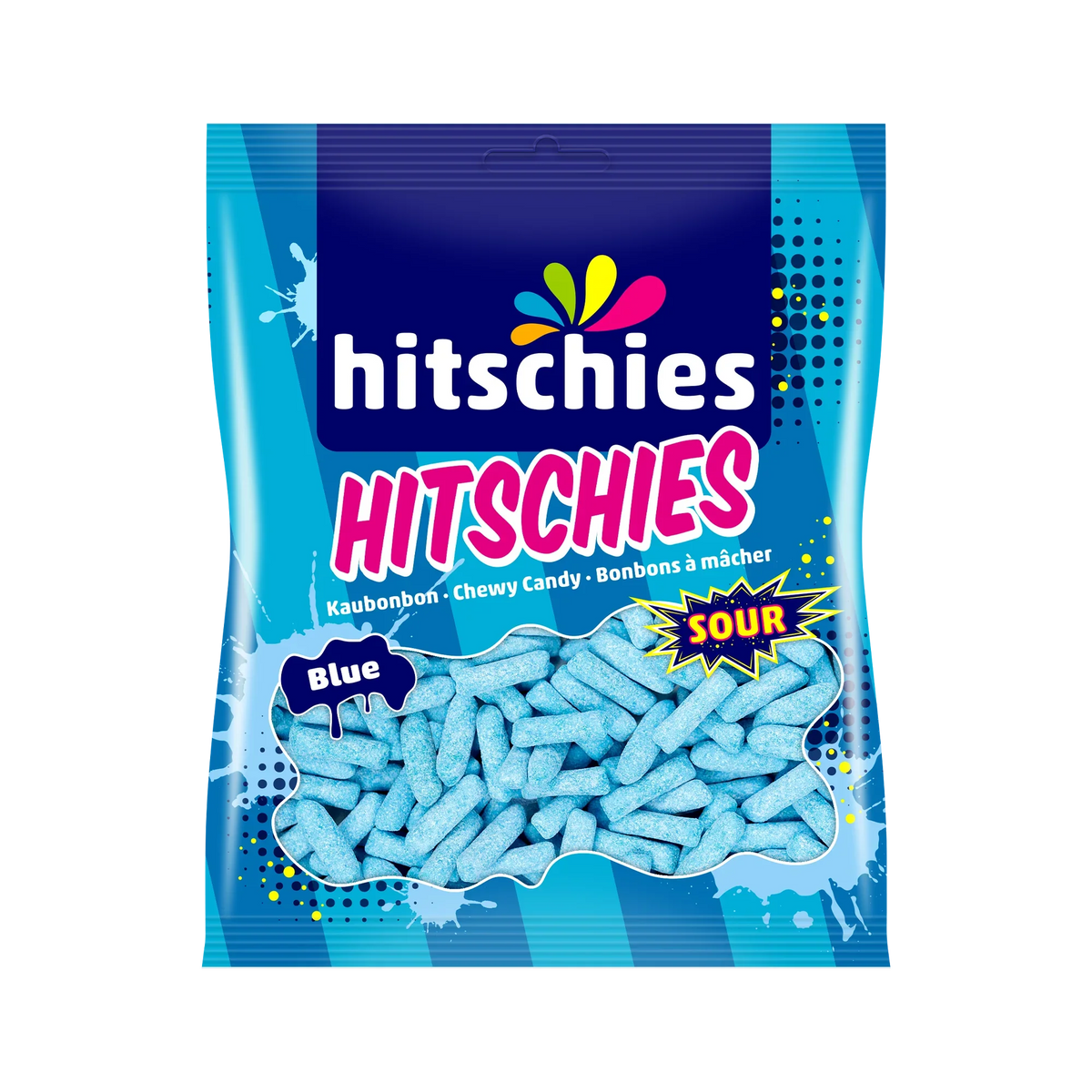 Hitschies Sour Blue Kaubonbon 140 g – Saure Himbeer-Kaubonbons