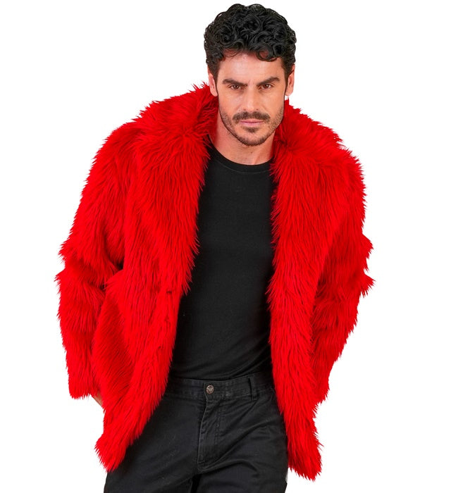 Rote Plüschjacke für Fasnacht und Karneval