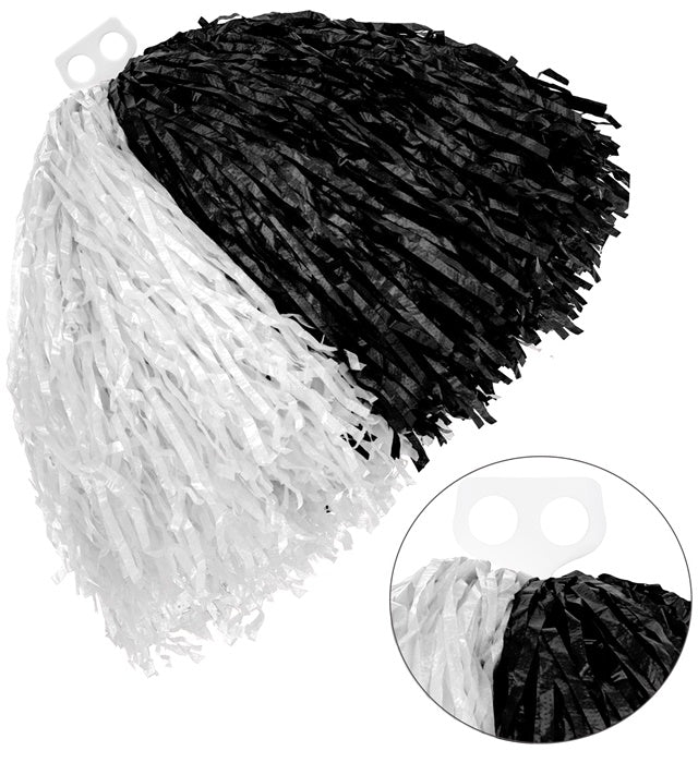 Zweifarbiger Pom Pom in Schwarz und Weiss zum Fasnacht feiern