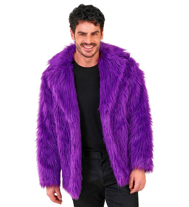Violette Plüschjacke für Fasnacht und Karneval