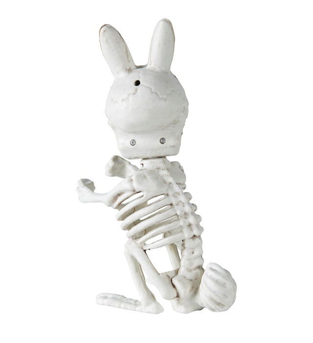 Hasenskelett 16 cm Dekoration für Halloween und Fasnacht
