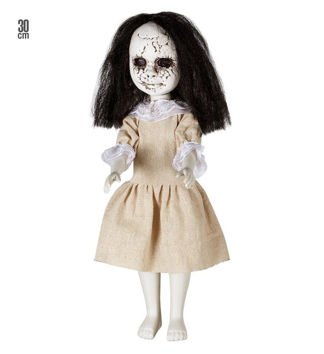Gruselpuppe 30 cm mit beweglichen Armen und Beinen als Halloween-Deko