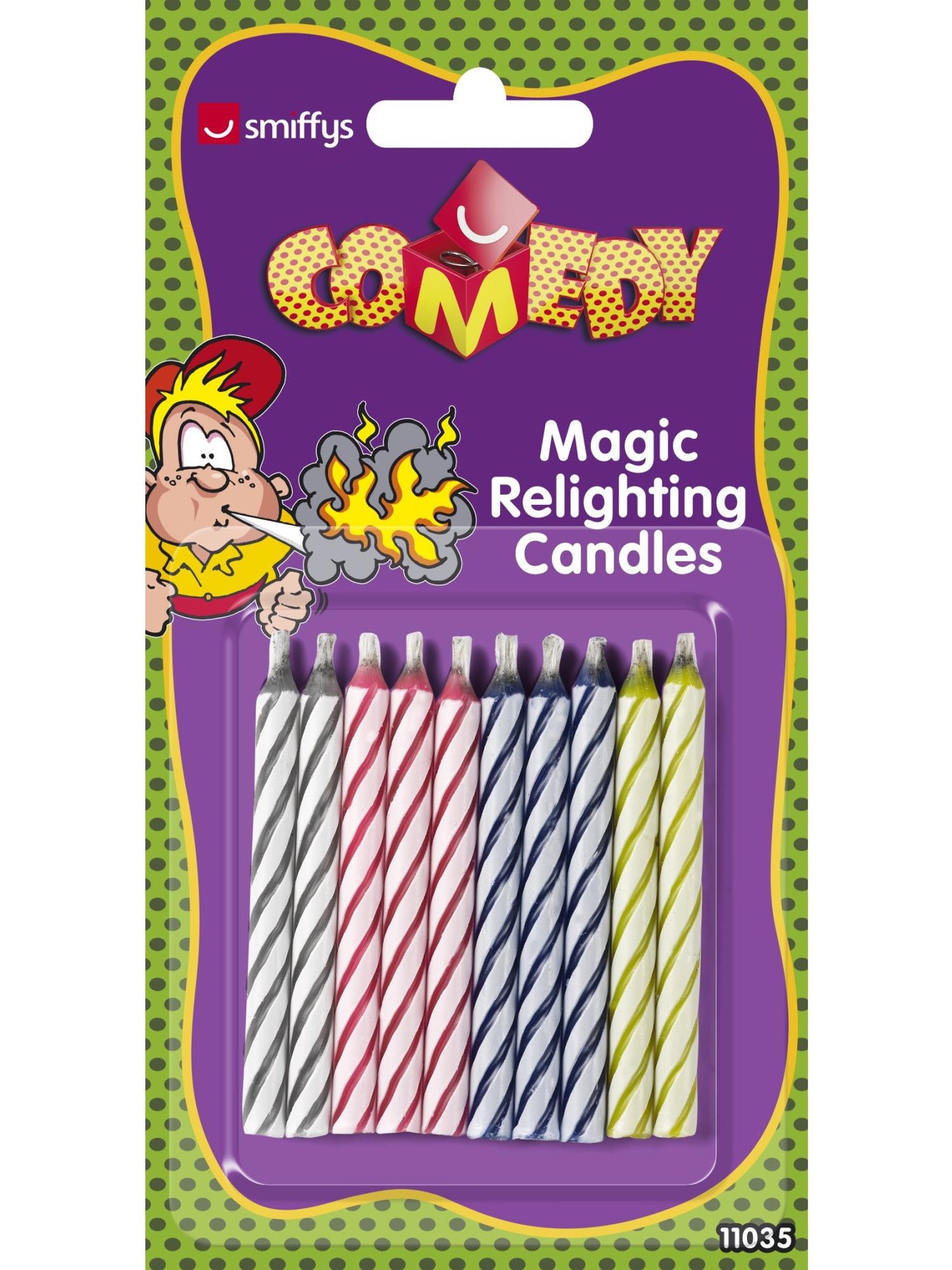 Smiffys COMEDY Magic Relighting Candles JN für Unisex