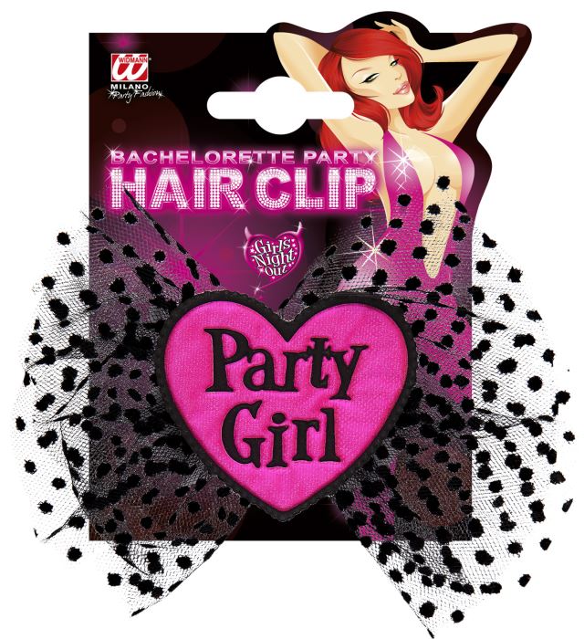 Bunte Haarklammer Party Girl als farbenfrohes Fasnachts-Accessoire