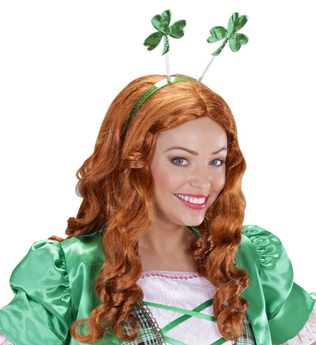 Grüner Haarreif mit St. Patrick's Day Motiv als Fasnacht Accessoire