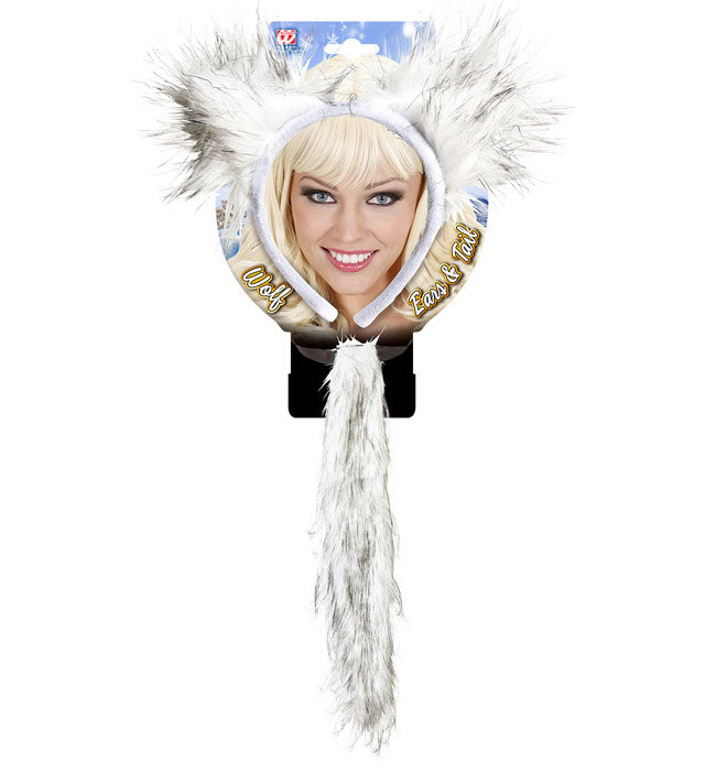 Wolf Kostümset mit Ohren und Schwanz für Fasnacht und Karneval