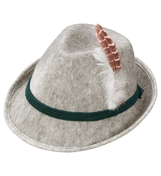 Bayerischer Fedora-Hut mit Feder in Kindergröße