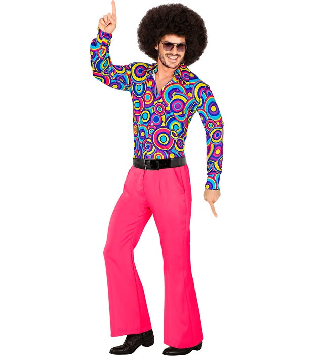 THE 70s GROOVY STYLE pinke Hose im 70er Jahre Stil für Fasnacht