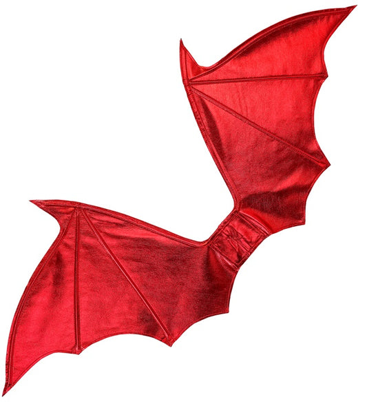 Rote modellierbare Teufelsflügel 84x36 cm für Fasnacht und Halloween