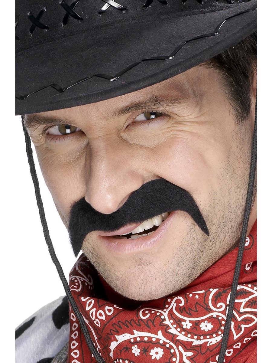 Smiffys Cowboy Tash, Black CD für Herren