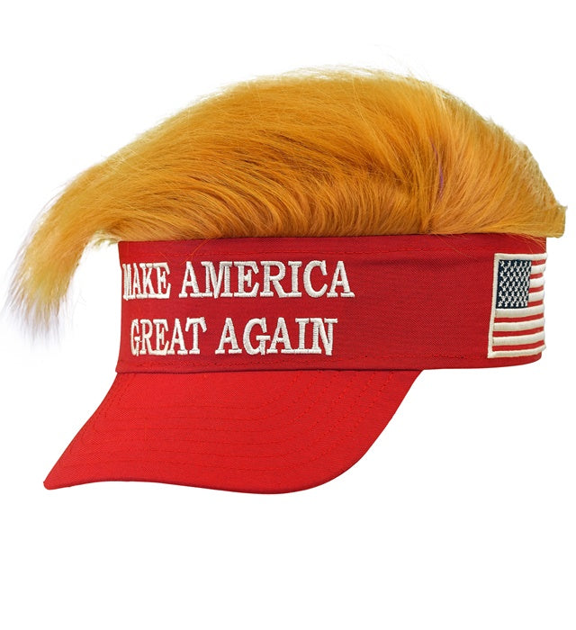 Make America Great Again Schirmmütze mit orangen Plüschhaaren