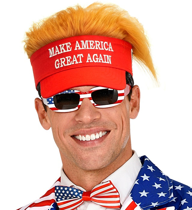 Make America Great Again Schirmmütze mit orangen Plüschhaaren