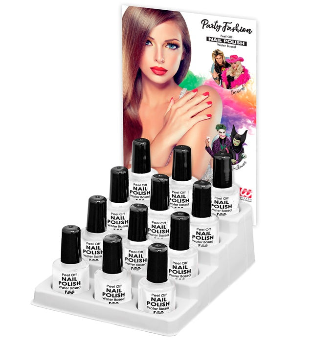 Weisser Peel Off Nagellack auf Wasserbasis im 8 ml Fläschchen für Fasnacht