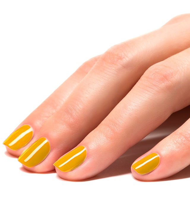 Gelber Peel-Off Nagellack auf Wasserbasis in 8 ml Fläschchen