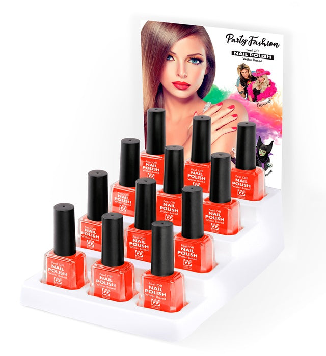 Orangener Peel-Off Nagellack auf Wasserbasis 8 ml Flasche