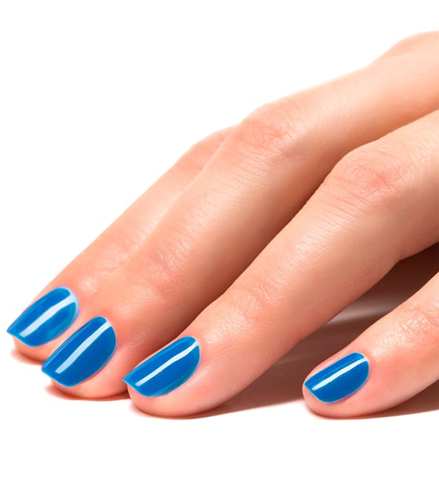 Blauer Peel-Off Nagellack auf Wasserbasis in 8 ml Fläschchen
