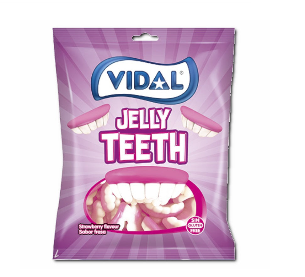 Vidal Jelly Teeth Schaumzucker Gebisse 90g – Produktansicht