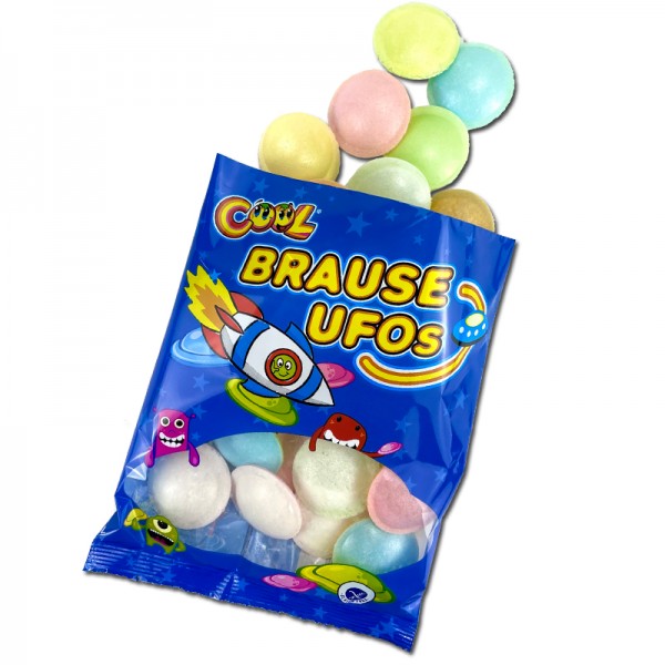 Pop Rocks Cool Brause Ufos saure Brauseoblaten 39g Beutel – Produktansicht und Details – Produktansicht