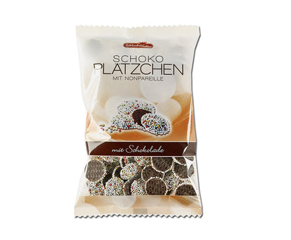 Schluckwerder Schoko Plätzchen mit bunten Perlen 150 g Beutel