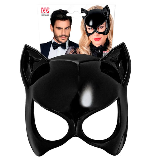 Schwarze Katzenmaske für Fasnacht und Karneval