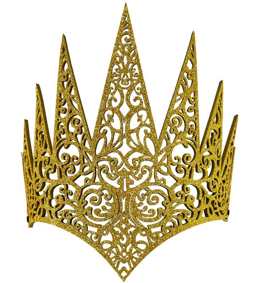 Goldene Krone als Accessoire für Fasnacht und Karneval