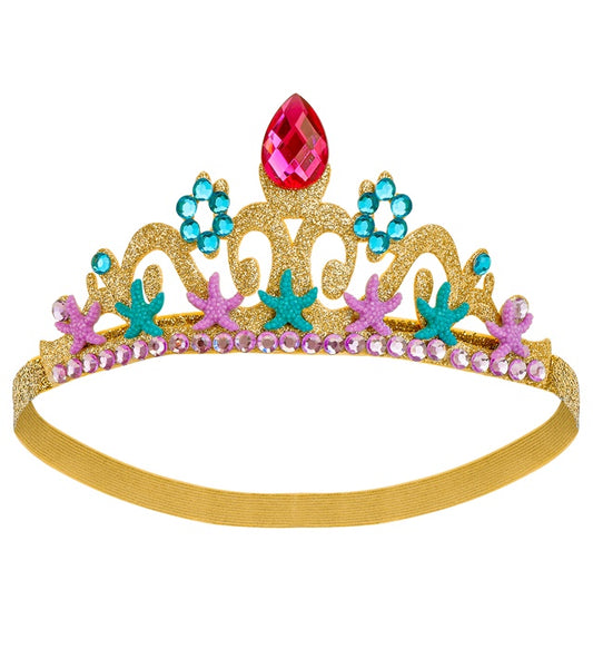Elegantes silbernes Tiara-Diadem für Fasnacht und festliche Kostüme