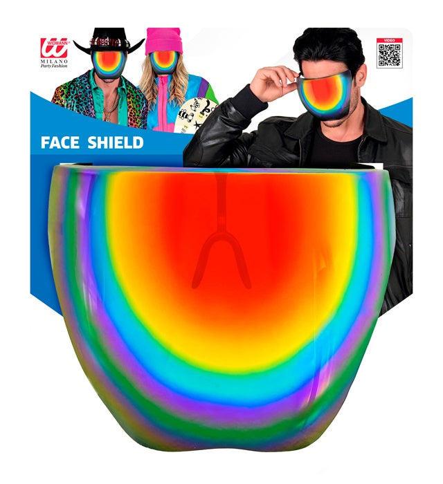 Gesichtsvisier mit verspiegeltem Regenbogen-Glas