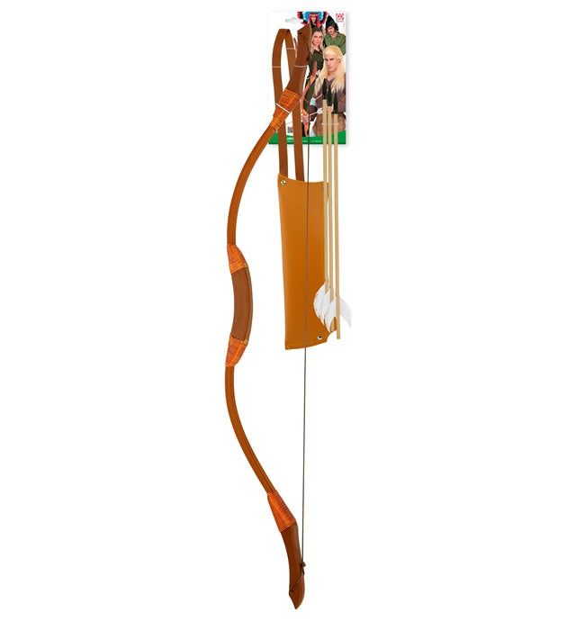 Pfeil und Bogen Set mit Köcher und drei Pfeilen – 100 cm Bogen für Fasnacht
