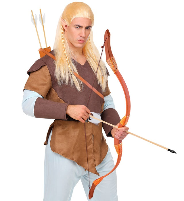 Pfeil und Bogen Set mit Köcher und drei Pfeilen – 100 cm Bogen für Fasnacht