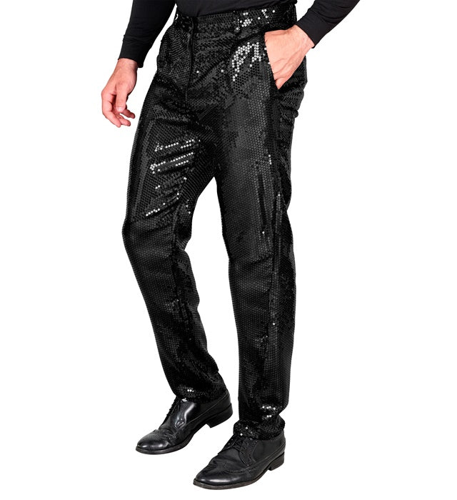 Schwarze Paillettenhose für Fasnacht und Karneval mit funkelndem Glanz