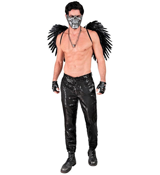 Schwarze Paillettenhose für Fasnacht und Karneval mit funkelndem Glanz
