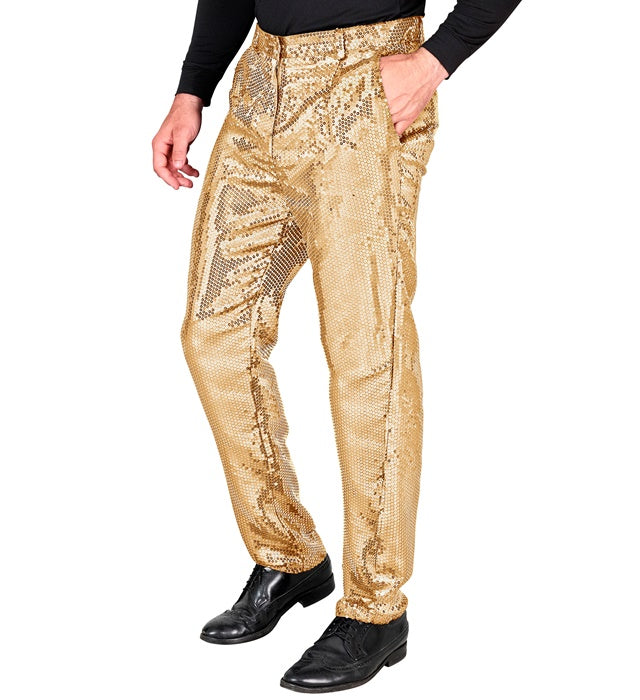 Goldene Paillettenhose für Fasnacht und Karneval