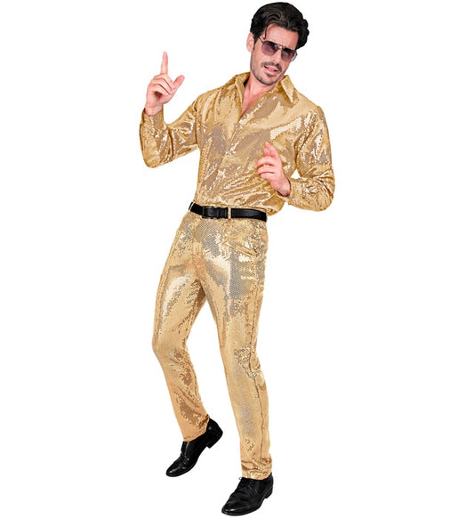 Goldene Paillettenhose für Fasnacht und Karneval