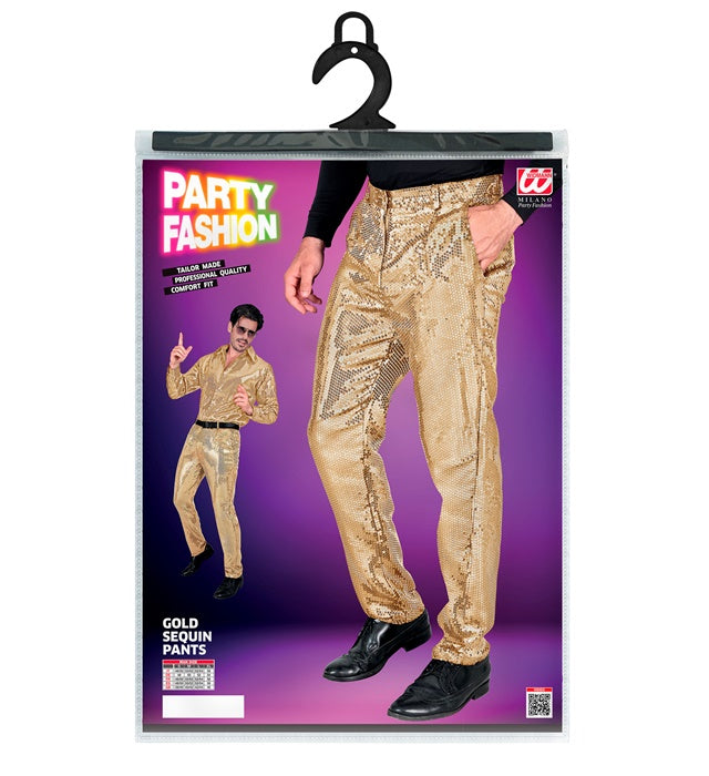 Goldene Paillettenhose für Fasnacht und Karneval
