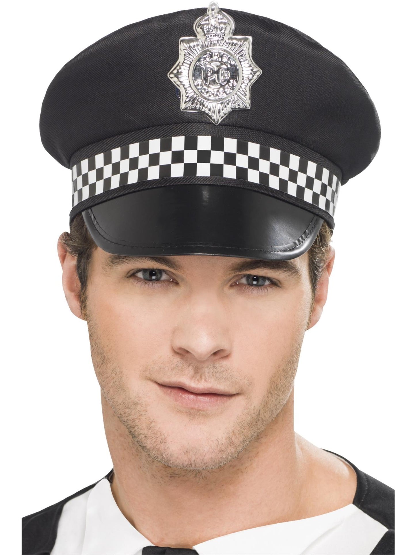 Smiffys COPS&ROBS Police Panda Cap, Black HA für Unisex