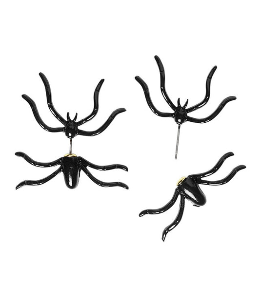 Paar "OHRRINGE SPINNE DURCH DAS OHR" Schwarz