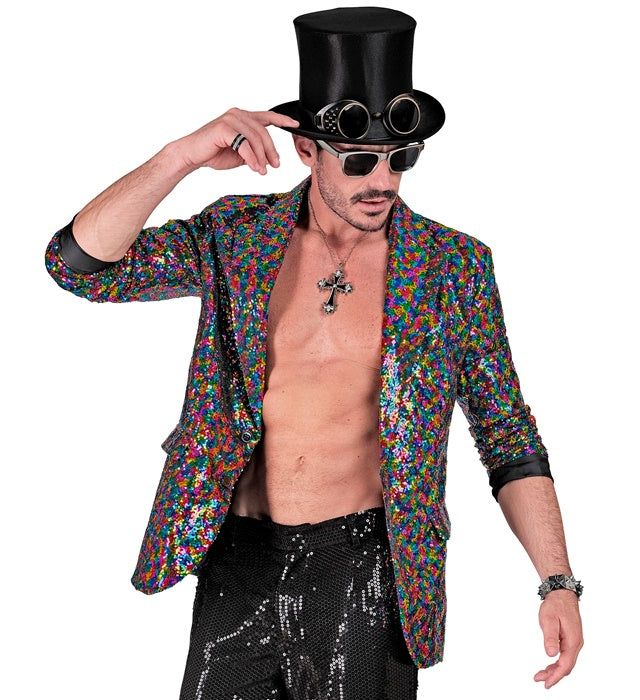 Buntes Pailletten-Jackett für Fasnacht und Karneval in Schweizer Onlineshop