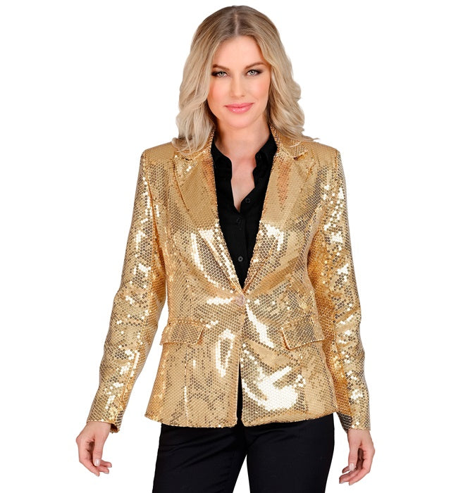 Goldener Pailletten Blazer für Fasnacht und Mottoparty