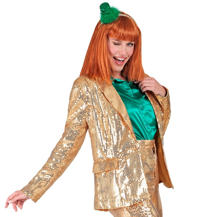 Goldener Pailletten Blazer für Fasnacht und Mottoparty