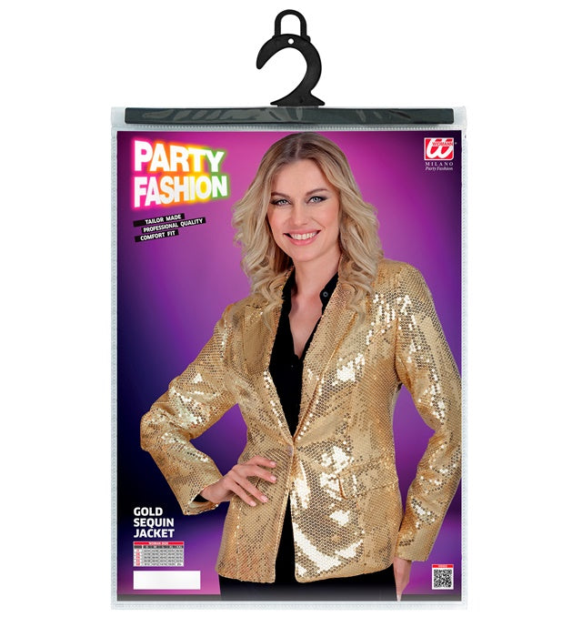Goldener Pailletten Blazer für Fasnacht und Mottoparty