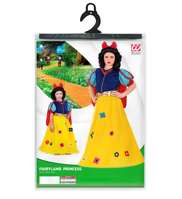 Märchenprinzessin Kostüm mit Kleid, Umhang und Gürtel in elegantem Design