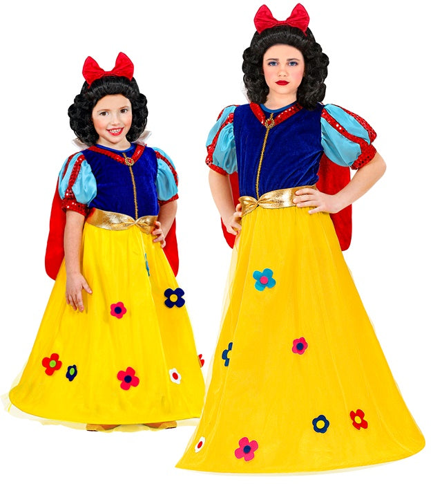 Märchenprinzessin Kostüm mit Kleid, Umhang und Gürtel in zauberhaftem Design