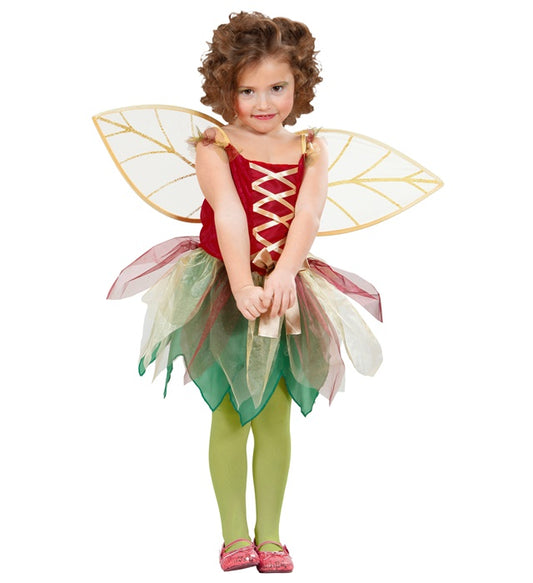 Fantasy Fee Kostüm mit Kleid und zarten Flügeln für Fasnacht