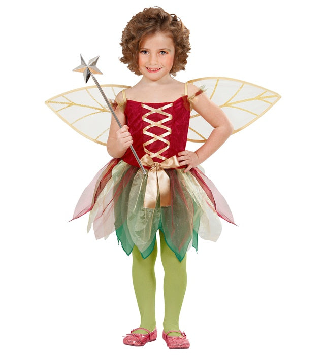 Fantasy Fee Kostüm mit Kleid und Flügeln für Fasnacht und Mottoparty
