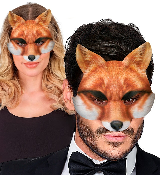 Stoffmaske Fuchskopf ohne Kinnschutz für Fasnacht