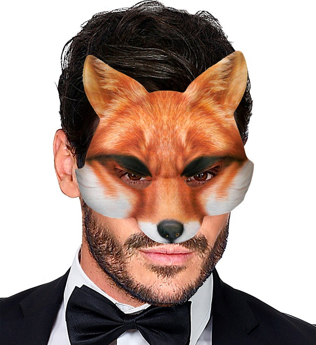 Stoffmaske Fuchskopf ohne Kinnschutz für Fasnacht