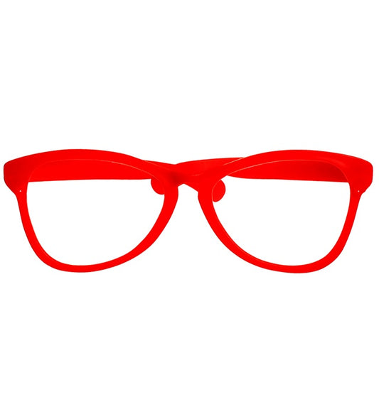Rote überdimensionale Riesenbrille als Fasnacht Kostümzubehör