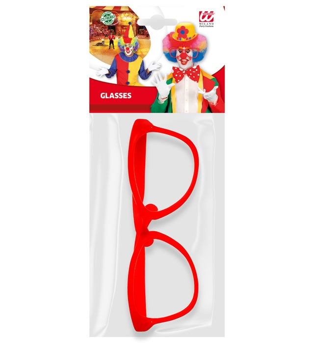 Rote überdimensionale Riesenbrille als Fasnacht Kostümzubehör