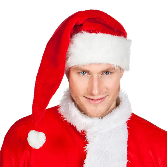 Weihnachtsmütze deluxe Rot/Weiss