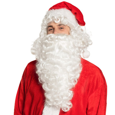 Boland Weihnachtsmann Kostümzubehör Weihnachtsmann-Perücke mit Bart und Augenbrauen 1 Set